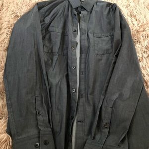 Express Dark Gray Dress Shirt Sz L
